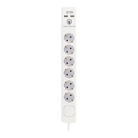 Multiprise 6 Prises avec Interrupteur TM Electron 230 V