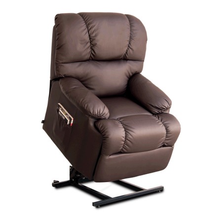 Fauteuil Relax Masseur Lève-personne Astan Hogar Chocolat Cuir synthétoqie