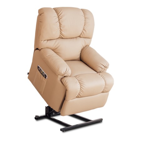 Fauteuil Relax Masseur Lève-personne Astan Hogar Marron Clair Cuir synthétoqie