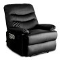 Fauteuil de Relaxation Massant Astan Hogar Manuel Noir Cuir synthétoqie