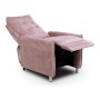 Fauteuil Inclinable Astan Hogar Relax Manuel Rose Velours