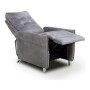 Fauteuil Inclinable Astan Hogar Relax Manuel Gris Velours