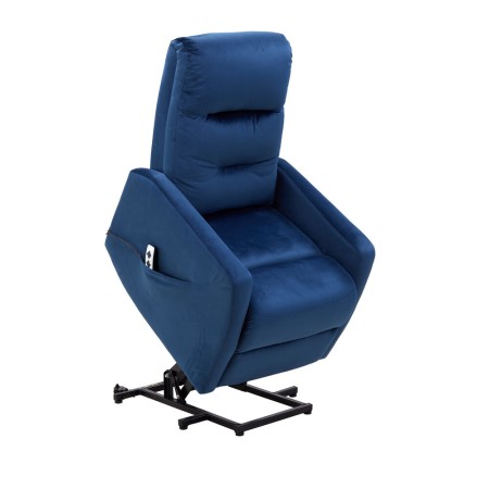 Fauteuil Inclinable Astan Hogar Relax Bleu Velours