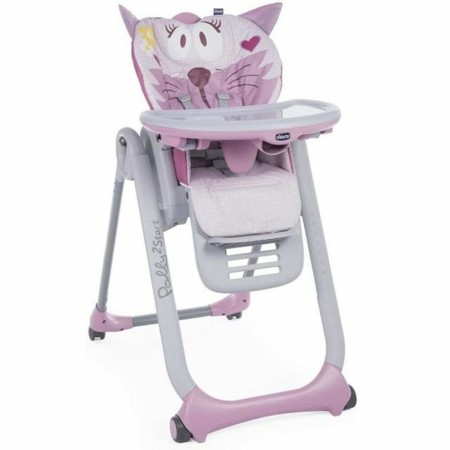 Chaise haute Chicco Polly 2 Start 4 Rose 0-3 Ans