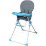 Chaise haute Bambisol Gris Turquoise PVC 6 - 36 Mois