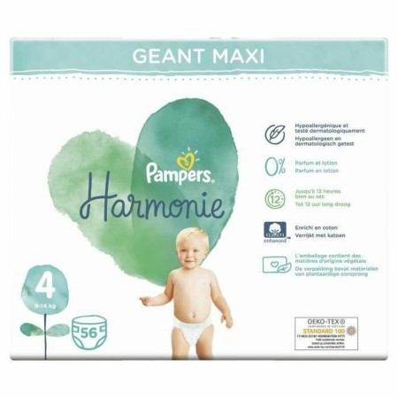 Couches Pampers Harmonie Taille 4 (56 uds)