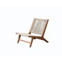 Chaise de jardin Beau Rivage Repose-pied Avec accoudoirs Corde Bois d'eucalyptus