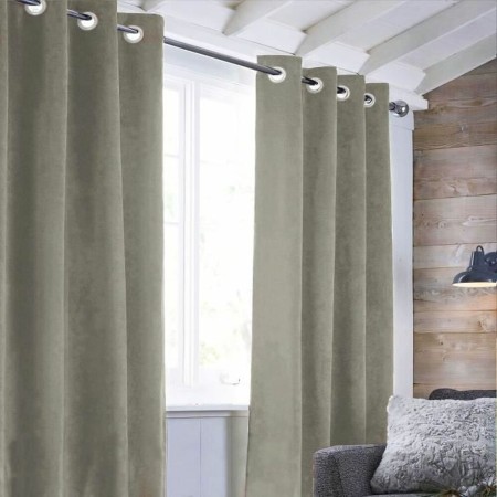 Rideau Marron Polyester (140 x 250 cm)