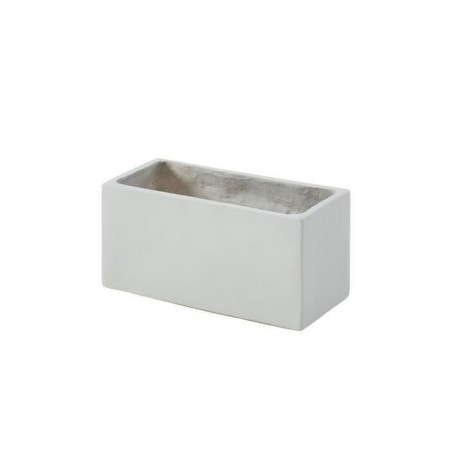 Cache-pot Beau Rivage Rectangulaire Fibre de Verre Gris clair (44 x 22 x 20 cm)