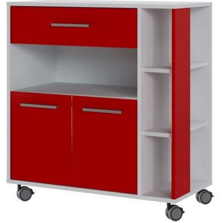 Chariot de Cuisine Rouge Blanc ABS (80 x 39 x 87 cm)