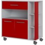 Chariot de Cuisine Rouge Blanc ABS (80 x 39 x 87 cm)