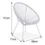 Chaise de jardin Mana Blanc Plastique (68 x 71 x 86 cm)