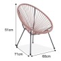 Chaise de jardin Mana Rose Plastique (68 x 71 x 86 cm)