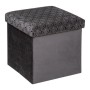 Pouf Atmosphera Gris Velours (38 x 38 x 38 cm)