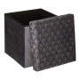 Pouf Atmosphera Gris Velours (38 x 38 x 38 cm)