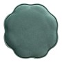 Pouf Atmosphera Bleu Velours Polyuréthane