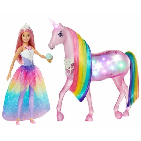 Poupée avec animal de compagnie Barbie Dreamtopia Licorne