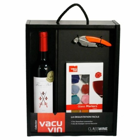 Set à Vin Vacuvin Bouteille de vin 750ml Tire-bouchon Marqueurs
