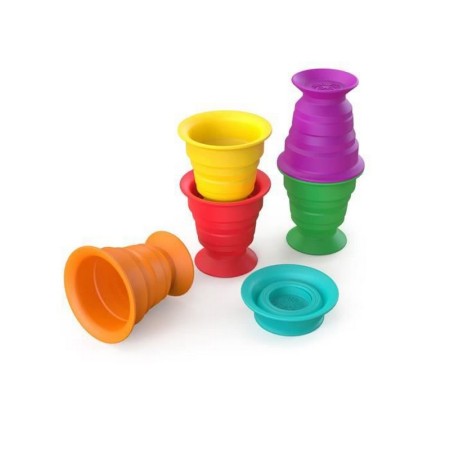 Jouet pour bébé Tommee Tippee Squish & Stack Multicouleur Verres