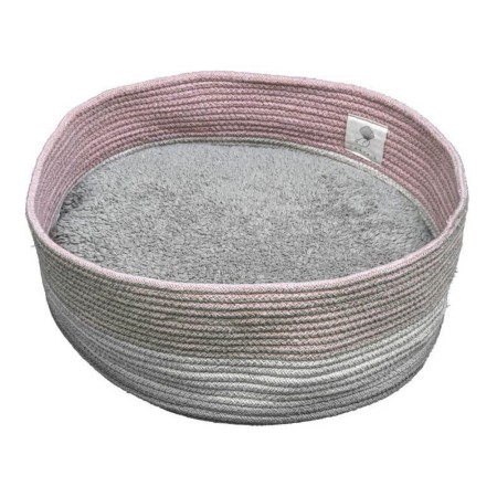 Lit pour chien Vadigran 40 x 45 x 19 cm Rond Gris Rose