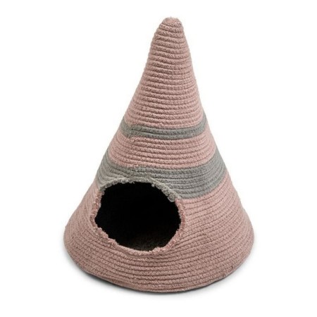 Lit pour chien Vadigran Tipi Bobo Conique Gris Rose 50 x 50 x 40 cm