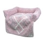 Lit pour chien Vadigran Bobo 80 x 60 x 7 cm Gris Rose