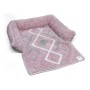 Lit pour chien Vadigran Bobo 80 x 60 x 7 cm Gris Rose