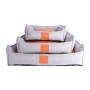 Lit pour chien Moon 48 x 35 x 17 cm Gris Orange Lin