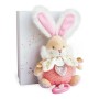 Peluche sonore Doudou et Compagnie Sugar Bunny Rose Lapin