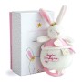 Peluche sonore Doudou et Compagnie Rabbit Flowers Rose Lapin