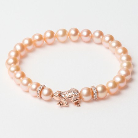 Bracelet Femme Lancaster JLA-BR-FROG-2-PE Orange Argent 925 16 mm Rosé