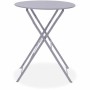 Ensemble Table + 2 Chaises Gris Acier (42 x 46 x 82 cm)