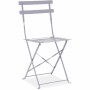 Ensemble Table + 2 Chaises Gris Acier (42 x 46 x 82 cm)