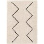 Tapis Nazar Warda Marron Crème Zigzag Berbère (150 x 220 cm)