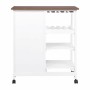 Chariot de Cuisine Blanc Bois MDF (76 x 48 x 88 cm)