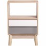 Table de Nuit Gris Bois MDF Blanc (45 x 30 x 65 cm)