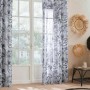 Rideau Blanc Tropical 100 % polyester Noir (140 x 240 cm)