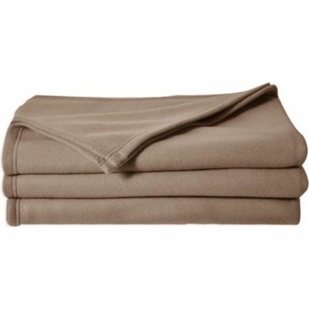 Couverture Poyet Motte 100 % polyester Marron (220 x 240 cm)