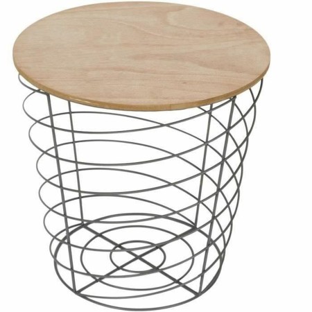 Table d'appoint Gris Métal Bois Bois MDF (40 x 40 x 40,5 cm)