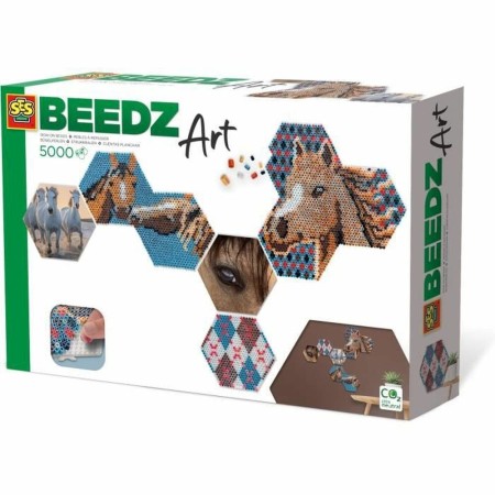 Jeu SES Creative Beedz Art - Hex tiles Caballos