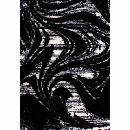 Tapis Nazar Ondes Noir Polyester (80 x 150 cm)