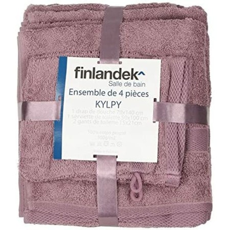 Ensemble de serviettes de toilette Finlandek Coton Mauve