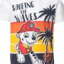 T shirt à manches courtes Enfant The Paw Patrol Plage Blanc