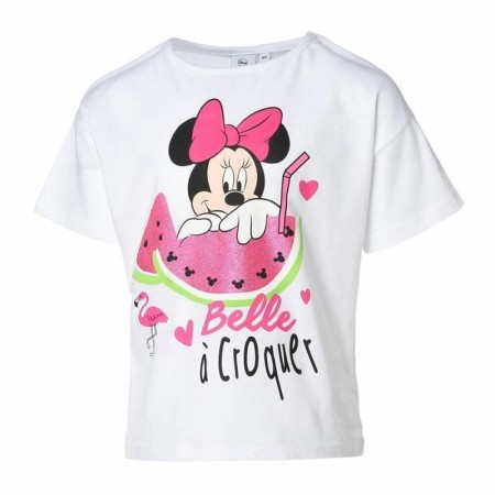 T shirt à manches courtes Enfant Disney Minnie Mouse Blanc