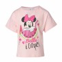 T shirt à manches courtes Enfant Disney Minnie Mouse Rose clair
