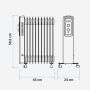 Radiateur à Huile (11 modules) Universal Blue 460-UCRA9101 Blanc 2000 W