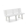 Banc avec Dossier IPAE Progarden ORCHIDEA Blanc polypropylène (145 x 49 x 74 cm)