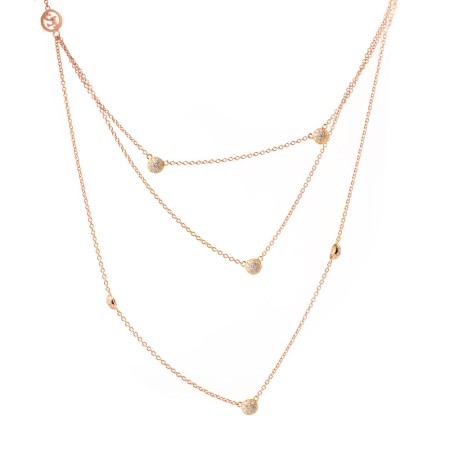 Collier Femme Sif Jakobs C1050-3-CZ-RG (25 cm)