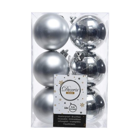 Boules de Noël Decoris Argenté (Ø6 cm)