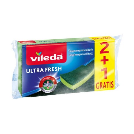 Tampon à récurer Vileda Ultra Fresh 3 Pièces